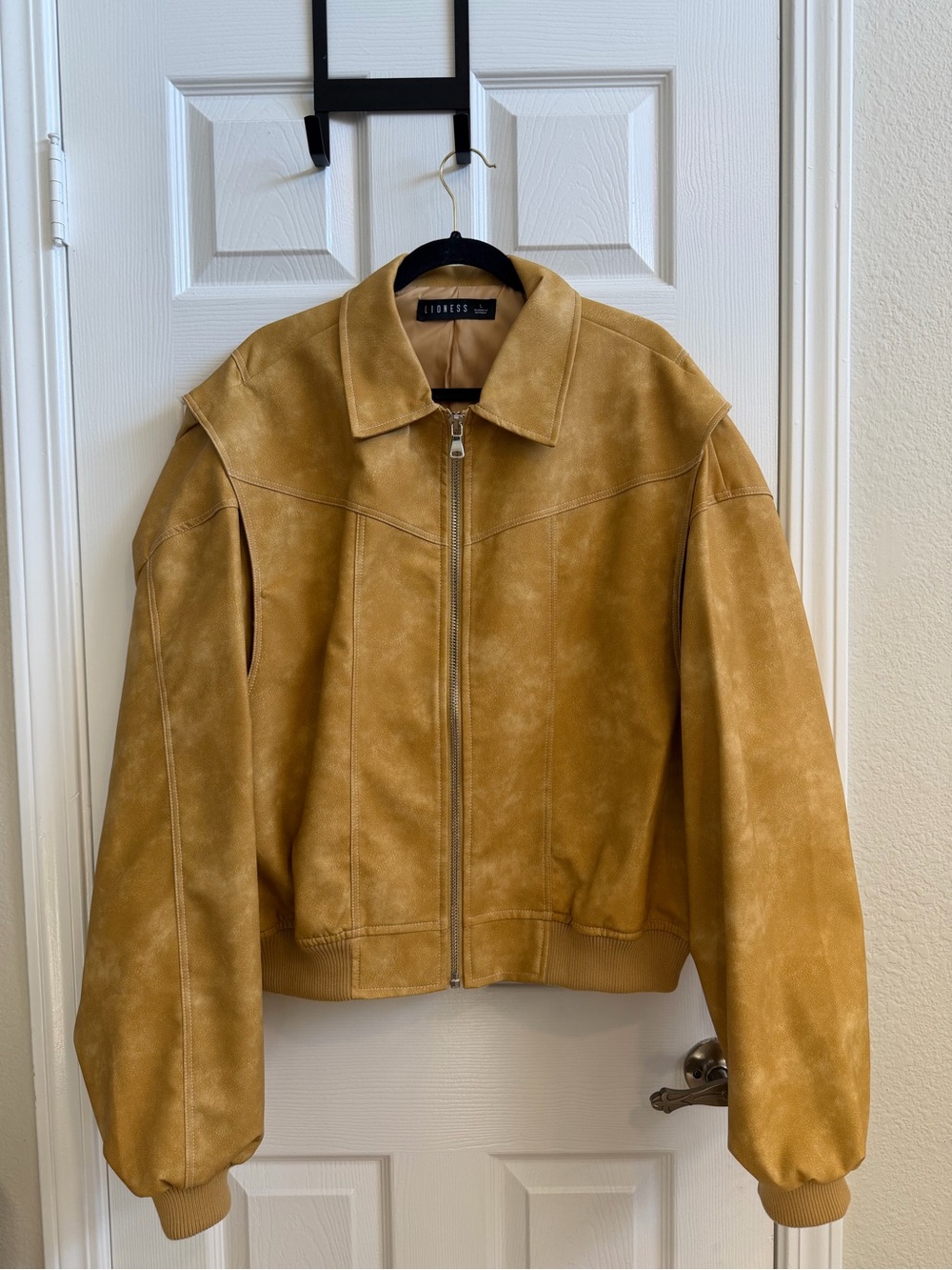 Lioness Mustard Suede Zip-Up Bomber Jacket - Women's